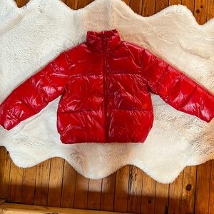 A New Day Puffer Jacket Winter Water Resistant Waist Length Red Medium Like New